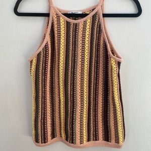 MADEWELL multicolored, knit sleeveless top, size S
